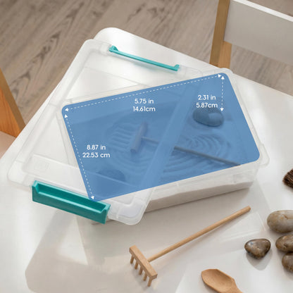 IRIS USA Storage Bins with Lids |Made in USA| 2 Qt - (6-Pack) - Clear IRIS USA