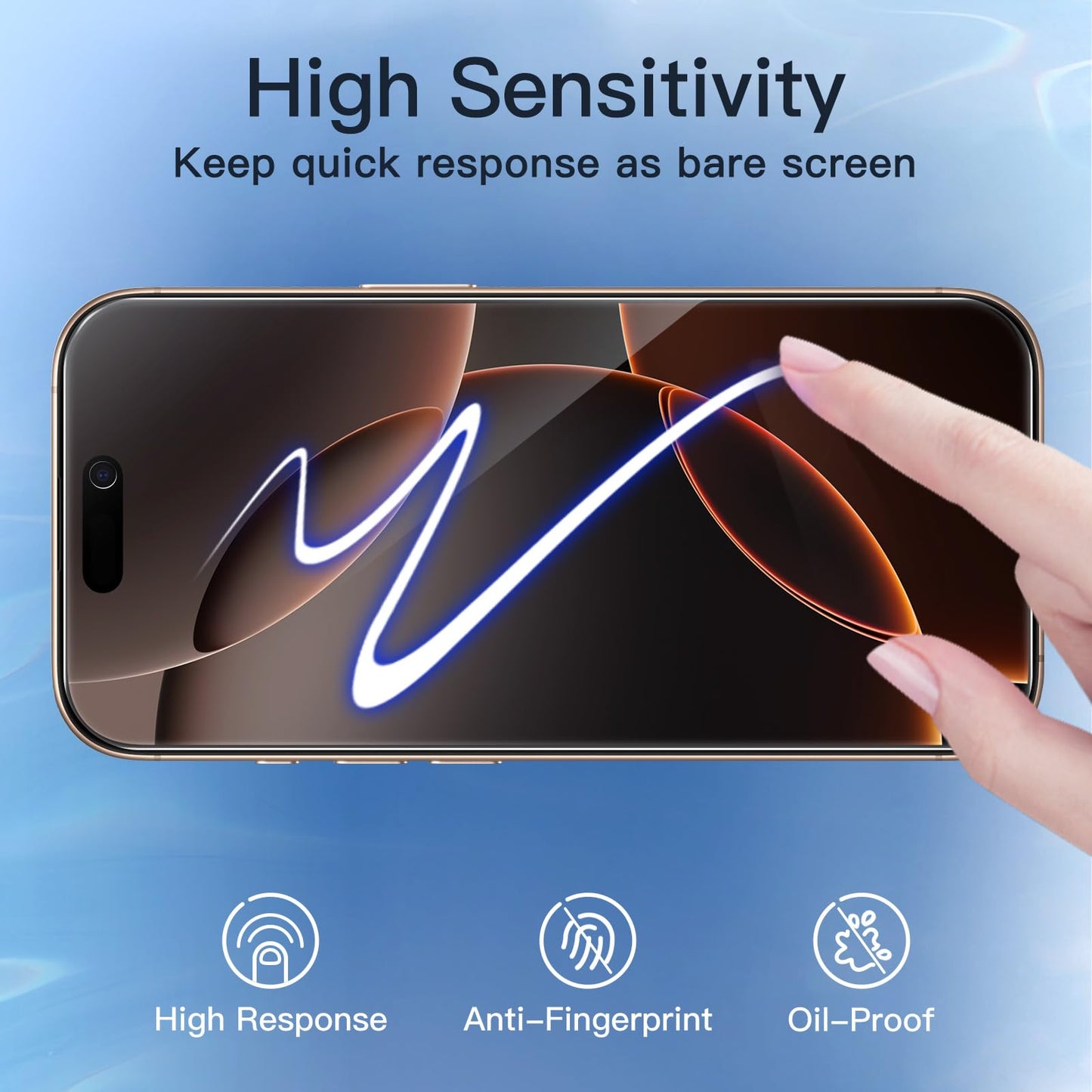 JETech Privacy Screen Protector for iPhone 16 Pro Max 6.9-Inch, Anti-Spy Tempered Glass Film with Easy Installation Tool, 2-Pack - Available at All In One Marketplace Canada