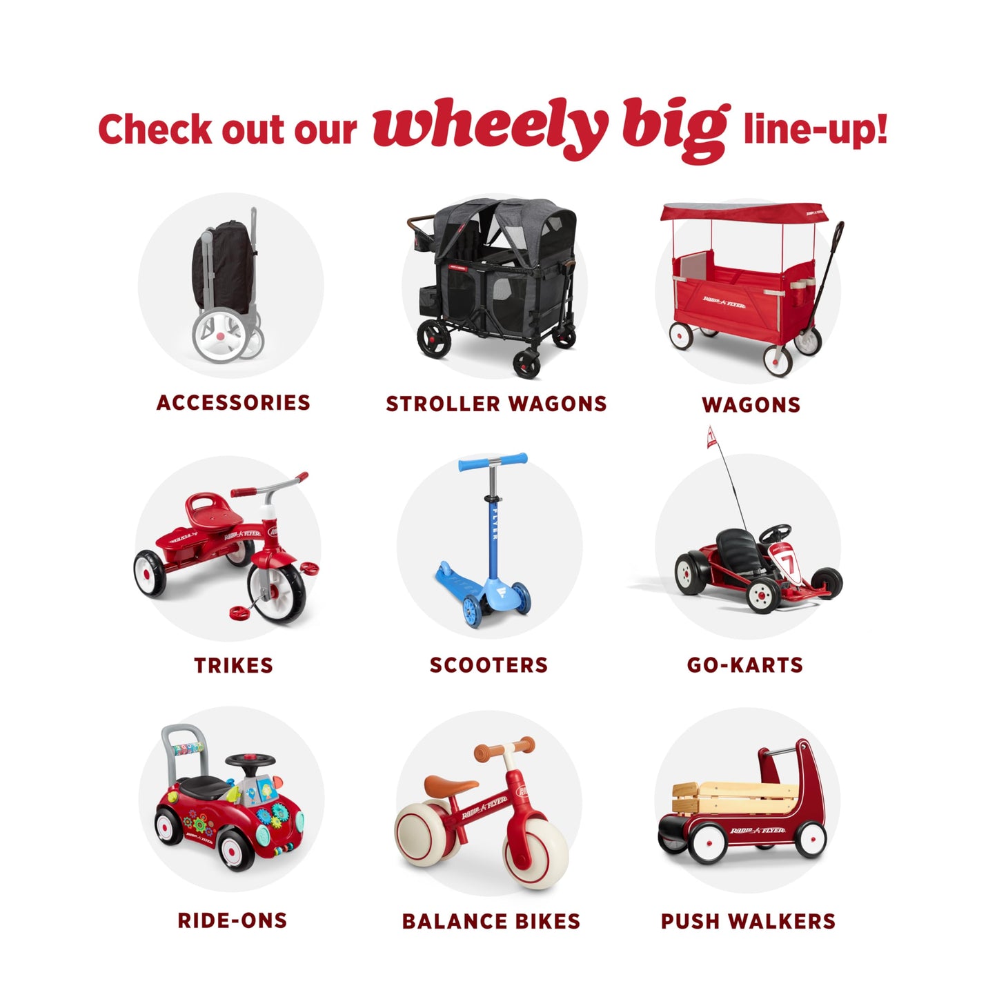 Radio Flyer City Luxe Stroll ‘N Wagon, Grey Push Wagon with Parent Caddy and Internal Storage Pockets, Folding Wagon for 1+ Years (Amazon Exclusive) Radio Flyer