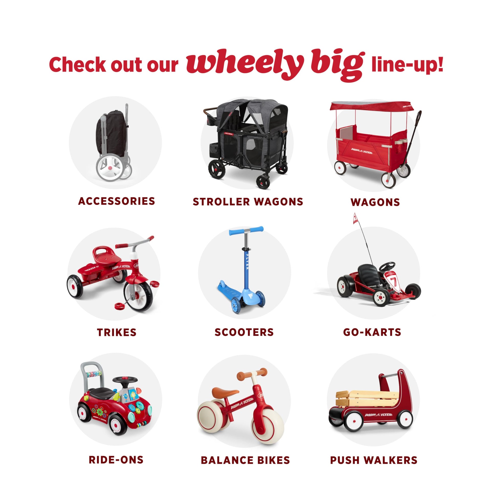 Radio Flyer City Luxe Stroll ‘N Wagon, Grey Push Wagon with Parent Caddy and Internal Storage Pockets, Folding Wagon for 1+ Years (Amazon Exclusive) Radio Flyer