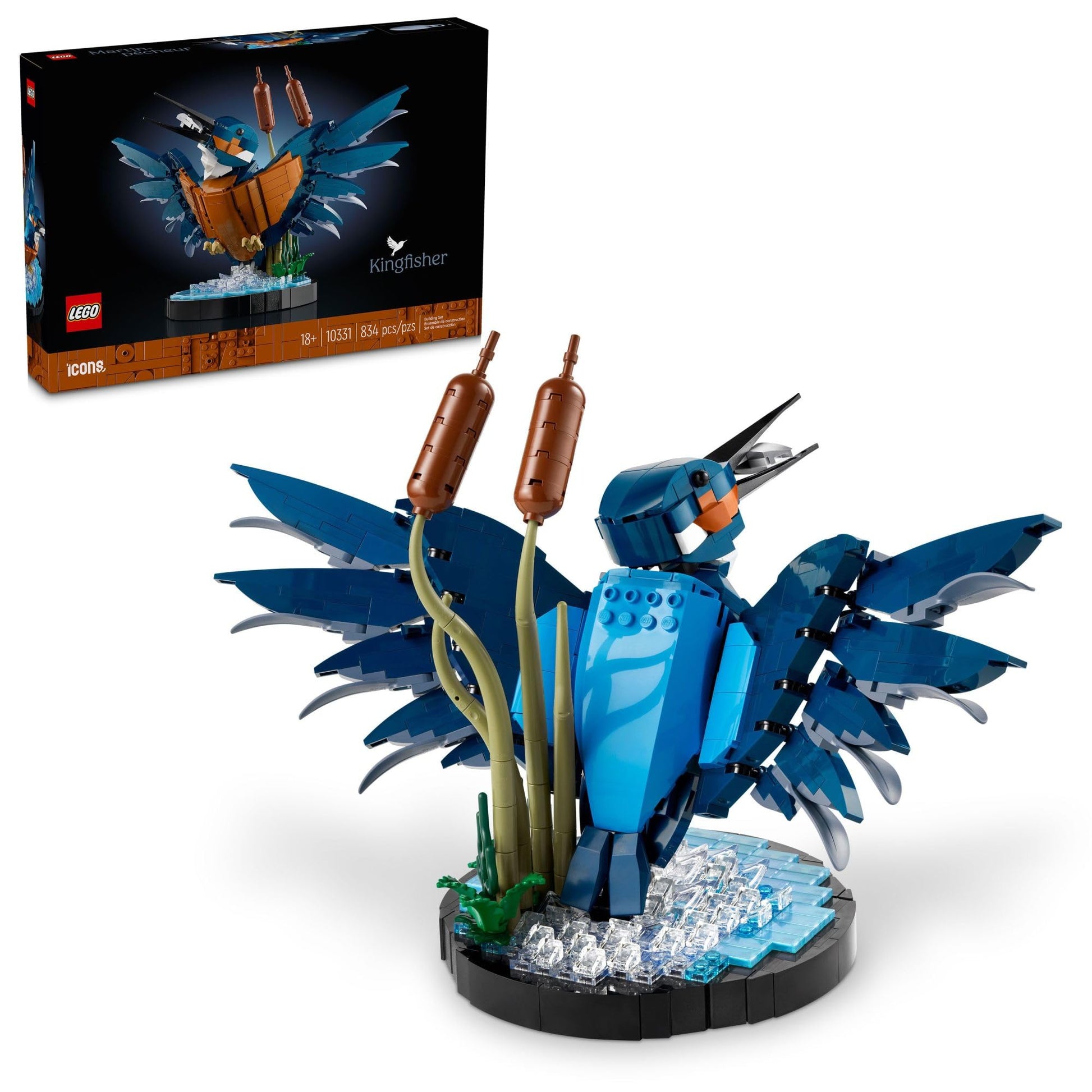 LEGO Icons Kingfisher Model Building Kit - Detailed 3D Puzzle for Adults, 18+ - Collectible, Relaxing DIY Craft for Bird Lovers - Gift for Mother's Day - 10331 LEGO