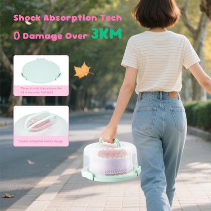 Cake Carrier With Lid And Handle, Bpa-Free Cake Holder With Lid For 10 Inch Round Cake Carrier With 10 pcs Round Golden Cake Boards And Portable Insulated Bag 🍁 All In One Marketplace Canada