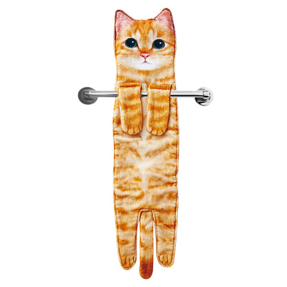 Funny Cat Hand Towels for Bathroom Kitchen, Hanging Decor Gifts for Women 🍁 All In One Marketplace Canada