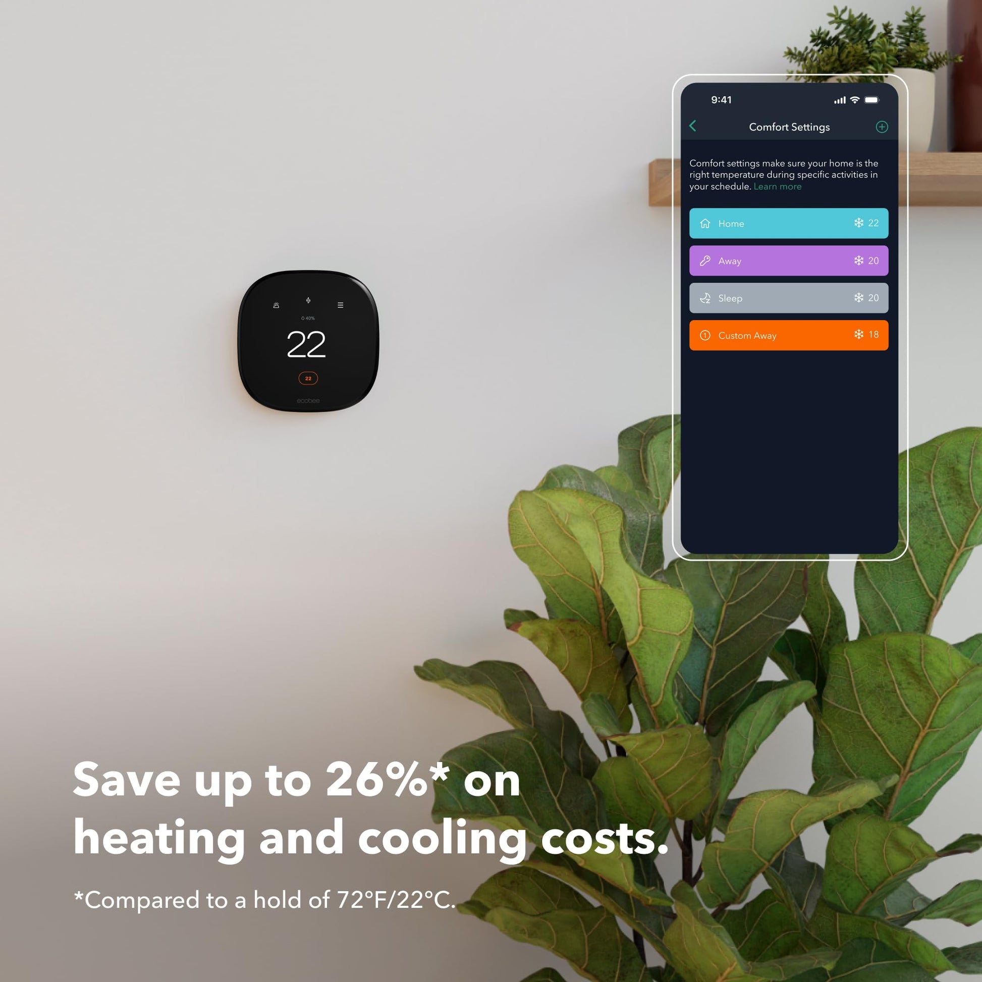 ecobee New Smart Thermostat Enhanced - Programmable Wifi Thermostat - Works with Siri, Alexa, Google Assistant - Energy Star Certified - Smart Home - Available at All In One Marketplace Canada