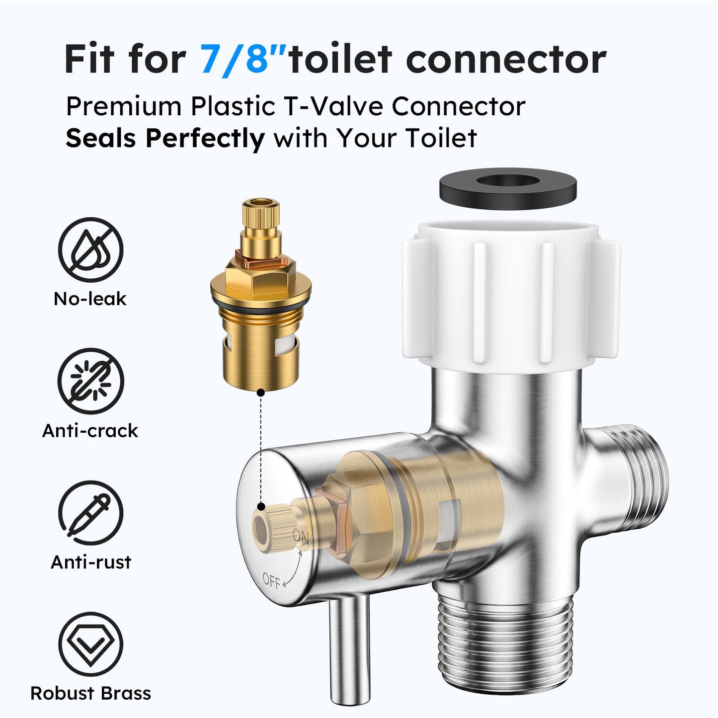 Arofa Handheld Bidet Sprayer for Toilet-Adjustable Water Pressure Control with Bidet Hose for Feminine Wash, Stainless Steel Brushed Nickel Cloth Diaper Bidet Toilet Sprayer for Baby Wash