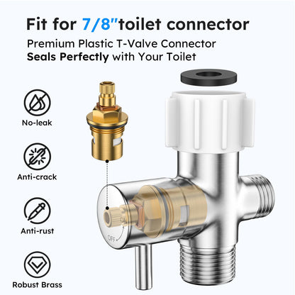 Arofa Handheld Bidet Sprayer for Toilet-Adjustable Water Pressure Control with Bidet Hose for Feminine Wash, Stainless Steel Brushed Nickel Cloth Diaper Bidet Toilet Sprayer for Baby Wash