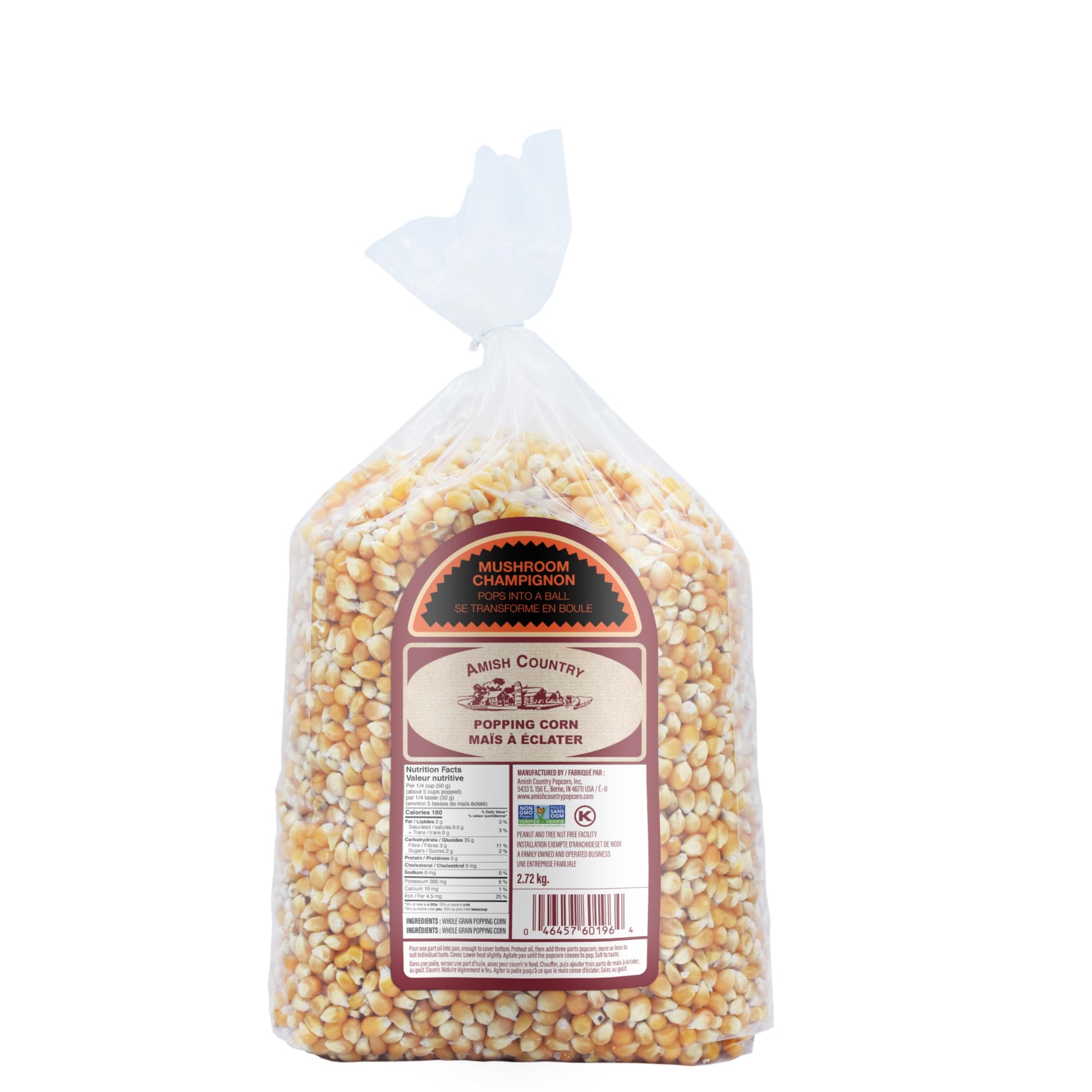 Amish Country Popcorn Mushroom Kernels | 6 lb Bag | Non-GMO & Gluten Free