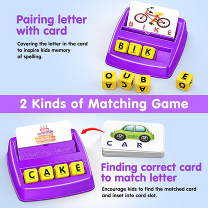 HahaGift Toddler Girl Toys Age 3 4 5 6 7，Matching Letter Game Preschool Learning Educational Toys for Kids 3-8 Year Old Boys Girls, Best Christmas Birthday Toy Gift for 3 4 5 Years Old Kindergartener 🍁 All In One Marketplace Canada
