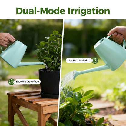 Bamworld Watering Can for Indoor Plants Long Spout Watering Cans for Garden Plants Indoor Outdoor Small Water Can for House Flower 1.8L 60oz 1/2 Gallon(Green)