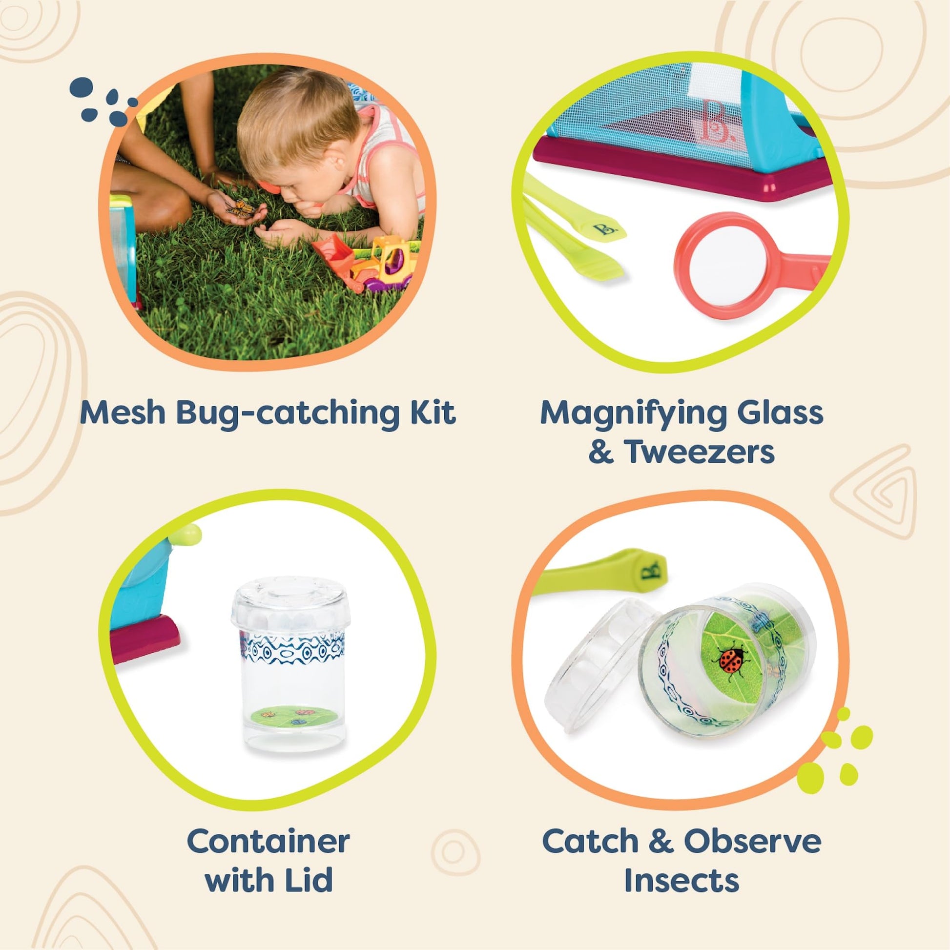B. toys Bug Bungalow, kit de Capture d’insectes, boîte d’Observation B. toys