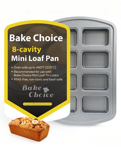Bake Choice Mini Loaf Pan, 8-Cavity Non-Stick Carbon Steel Baking Pans Set 🍁 All In One Marketplace Canada