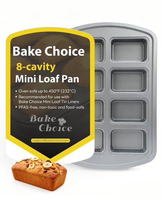 Bake Choice Mini Loaf Pan, 8-Cavity Non-Stick Carbon Steel Baking Pans Set 🍁 All In One Marketplace Canada