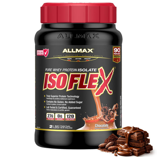 Isolat de protéine de lactosérum ALLMAX ISOFLEX, chocolat, 2 lb