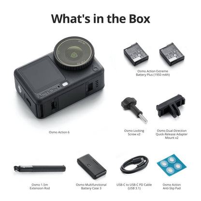 DJI Osmo Action 6 Enhanced Combo, 8K Action Camera, 2 Batteries 🍁 All In One Marketplace Canada