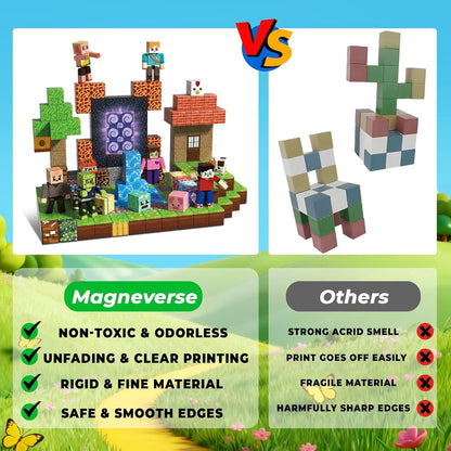 Magnetic Blocks -210PCS Magnetic Building Block for Kids Ages 4-8 9-12, Magnet Blocks Cubes with Collectible Doll Constructions Toy for Boys Girls, STEM Stacking Toys Christmas Halloween Easter Gifts 🍁 All In One Marketplace Canada
