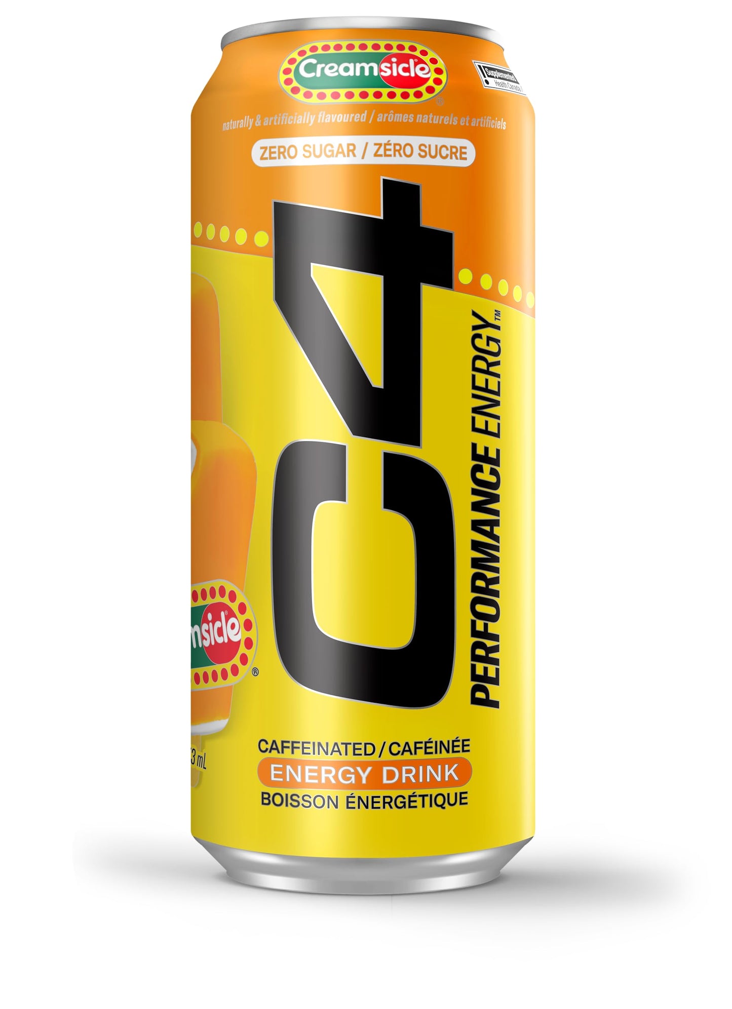 Cellucor C4 Performance Energy Drink, Creamsicle, Carbonated Sugar Free Drink with no Artificial Colours or Dyes, 473mL, 12 count