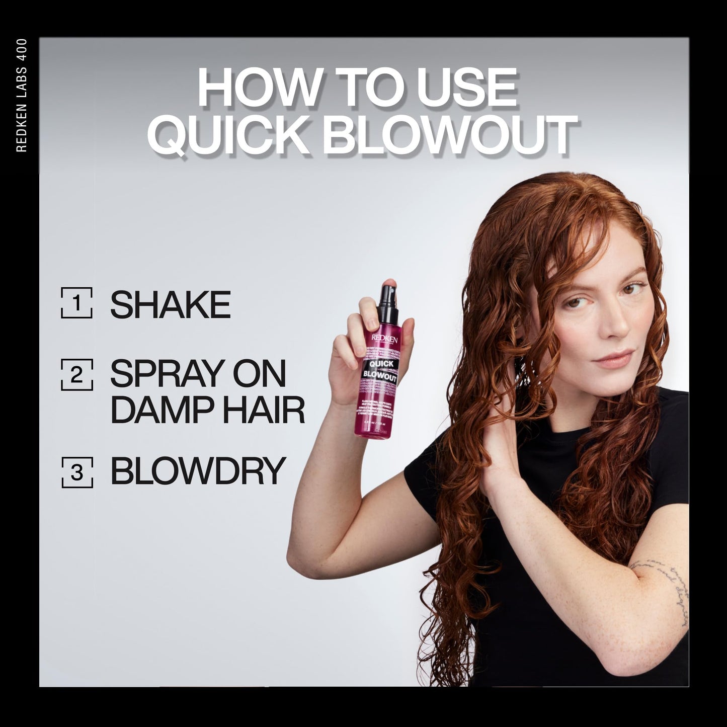 Redken Quick Blowout Heat Protection Spray for All Hair Types | Reduces blow dry time | Blowdry spray,125ml. - Available at All In One Marketplace Canada