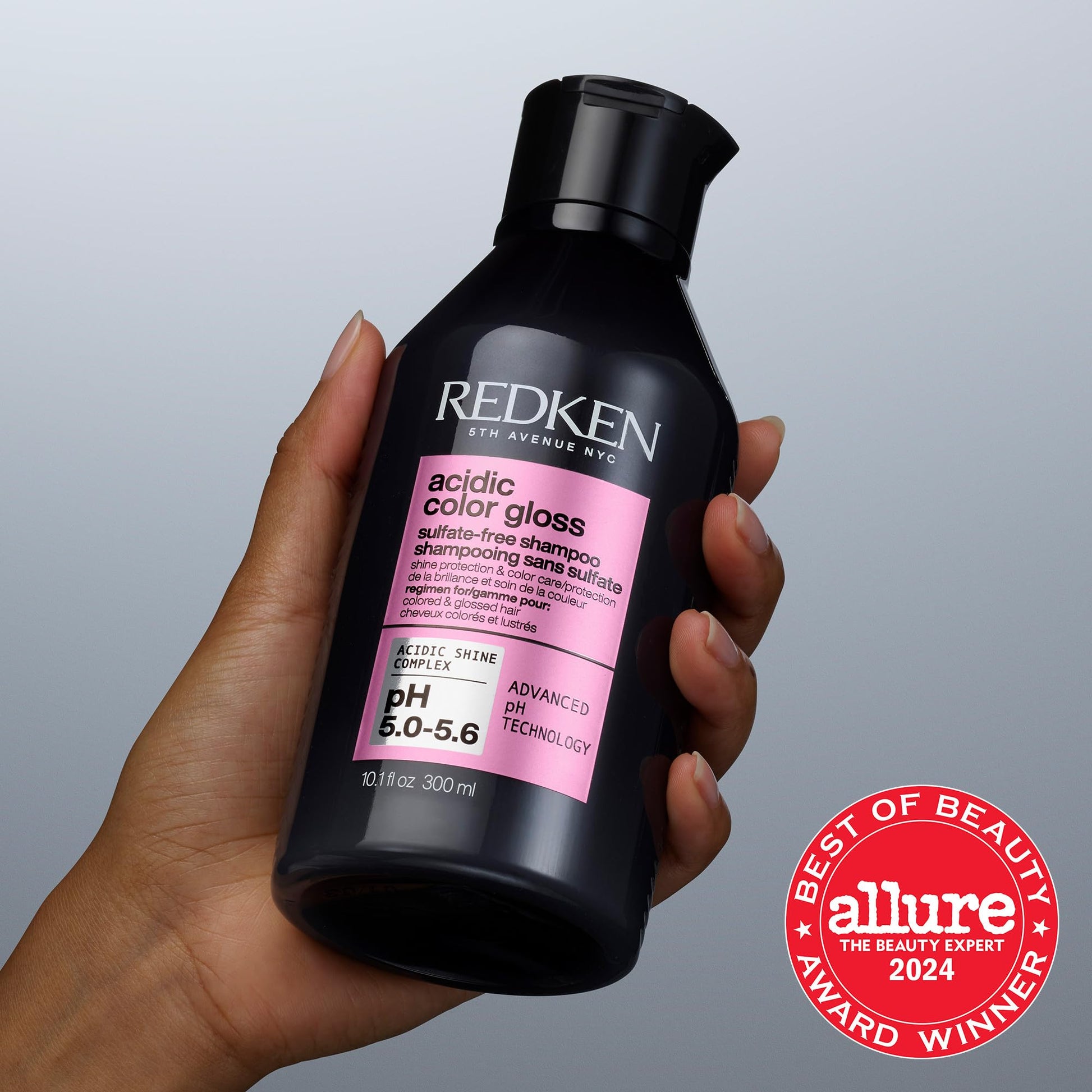 Redken Sulfate Free Shampoo, Acidic Color Gloss, Protecting Shampoo for Intense Shine and Vibrancy, Gentle Cleanser, With Vitamin E and Arginine, Color Safe Shampoo, 300ML Redken