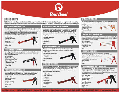 Red Devil 3989 9" Extreme Duty Caulk Gun - Thrust Ratio 26:1,Black