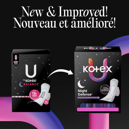 Kotex Ultra Thin Overnight Pads With Wings, Heavy Absorbency, 108 Count