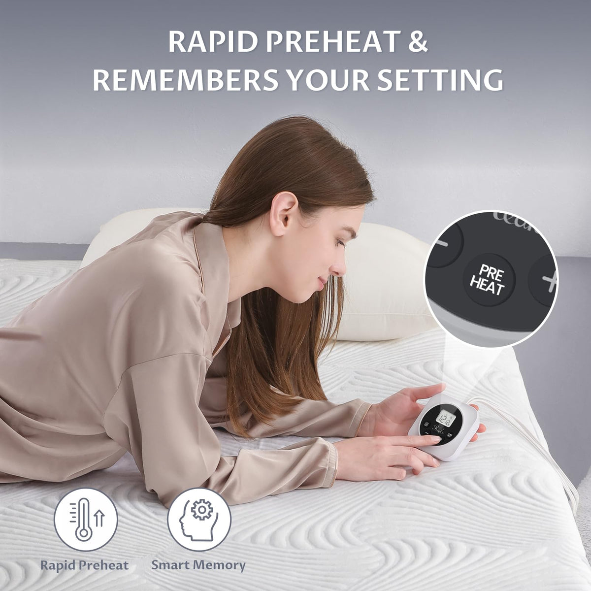 Heated Mattress Pad Full, 3D Air Fabric, Preheat & Memory for Cold Winter 🍁 All In One Marketplace Canada