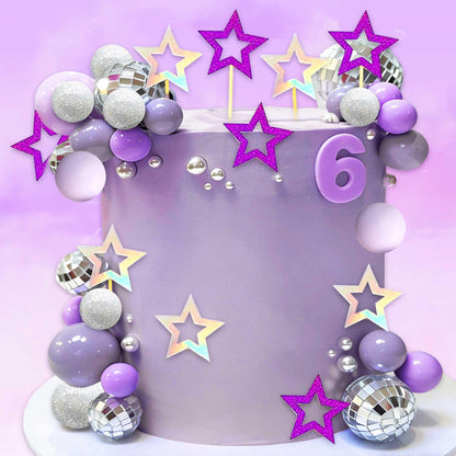 LaVenty Purple Disco Balls Cake Topper Pop Music Hunters Party Supplies 🍁 All In One Marketplace Canada