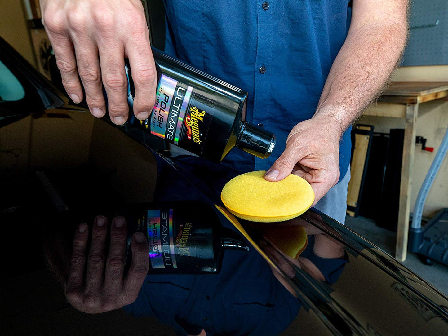 Meguiar’s Ultimate Polish – High-Gloss Polish for a Show Car Shine – Permanently Removes Light Swirls to Produce a Deep, Wet Reflection with a High Gloss Shine - Easy to Use, 16 Oz