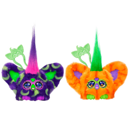 Furby Furblets 2 Pack of Fall Edition Mini Friends Trick-Ee & Boo-Kin, Electronic Halloween Plush Toys for Girls & Boys 6+, Multicolor (Amazon Exclusive)