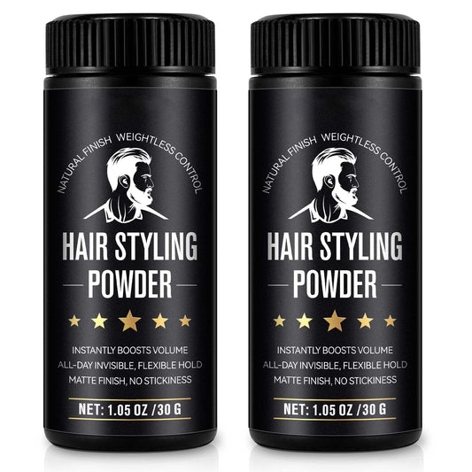 Hair Styling Powder, 2Pack Hair Texture Powder for Men and Women, Adds Volume and Texture, Alll Day Invisible, Flexible Hold, Long-lasting, Matte Finish, No Stickiness 2 x 30g - Available at All In One Marketplace Canada
