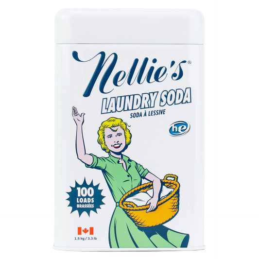 Nellie's Laundry Soda - Concentrated Laundry Detergent Powder - 100 Load - Gentle on Skin and Environment - Fragrance-Free - Made in Canada - Available at All In One Marketplace Canada