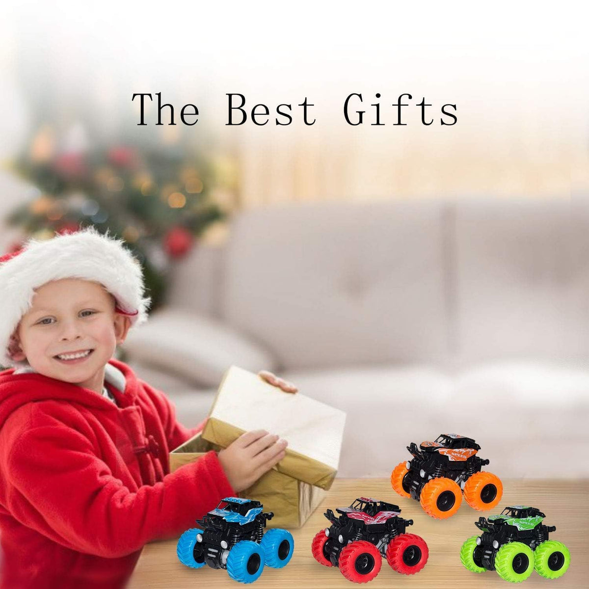 Monster Trucks for Boys Age 4-7, Toy Trucks for Toddlers 2-4 Years (4 Pack) 🍁 All In One Marketplace Canada