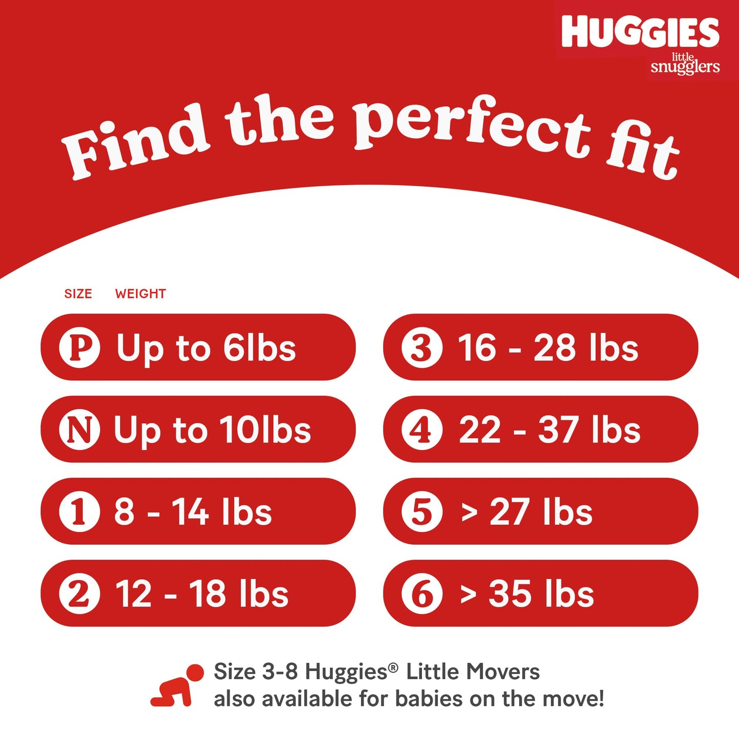 Couches pour bébés HUGGIES Little Snugglers, taille 4, 10-17 kg, 120 couches