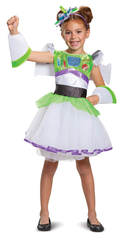 Disney Toy Story Buzz Lightyear Costume Tutu, Officially Licensed Halloween Costume Outfit, Kids Size (4-6x)