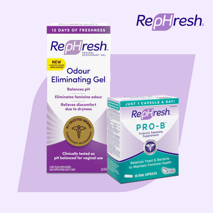 RepHresh Odour Eliminating Vaginal Deodorant Gel, 4 Applicators
