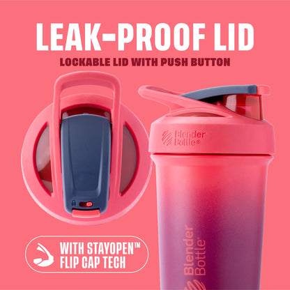 BlenderBottle Strada Sleek Shaker Cup Insulated Stainless Steel Water Bottle with Wire Whisk, 25-Ounce, Sangria Ombre 🍁 All In One Marketplace Canada