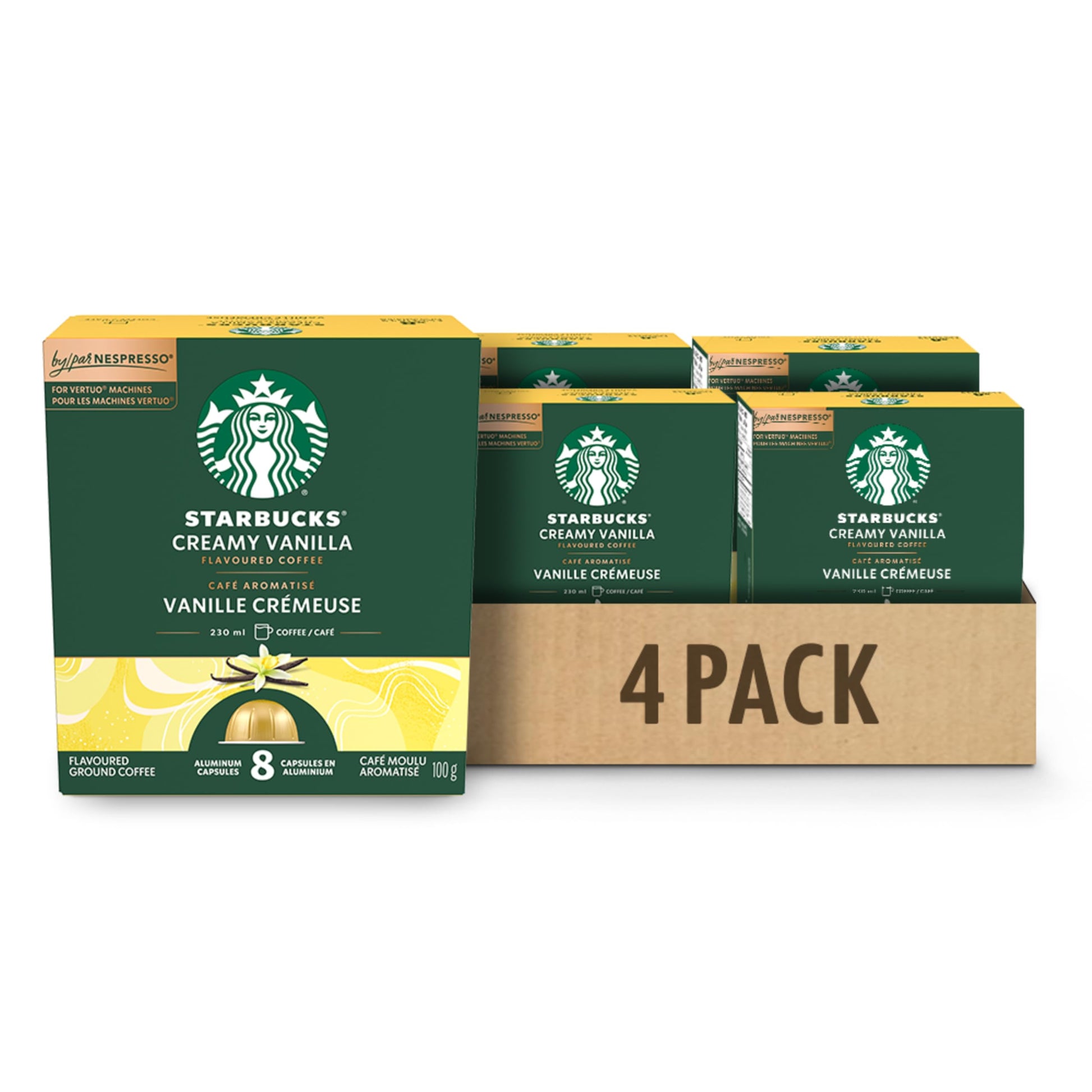 STARBUCKS Creamy Vanilla for NESPRESSO VERTUO, Coffee, 4 Boxes, 400 g Starbucks