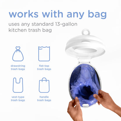 Ubbi Steel Diaper Pail, White, 2.34 ounces 🍁 All In One Marketplace Canada
