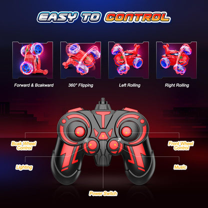 Spider Remote Control Cars for Kids,decked Car Toys Stunt Car Toy for Boys Age 3-9 Remote Control Car for Kids 4-8 Year Old Easter Birthday Gifts for Boys 3-5 Years Old Girls - Available at All In One Marketplace Canada