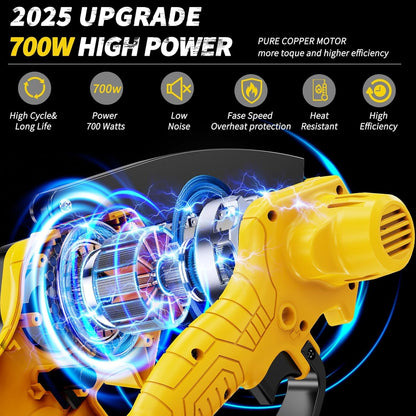 Mini Chainsaw Cordless,6 Inch Handheld Electric Power Chain Saw with Power Display, for Trees Branches Trimming,Wood Cutting, Holiday Gifts for Men, Fathers & Gardening Enthusiasts 🍁 All In One Marketplace Canada