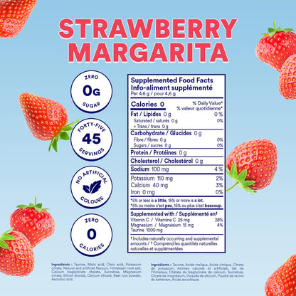 Cira Hydration Electrolytes Powder - Daily Electrolyte Powder, Sugar Free w Himalayan Salt, Magnesium, Potassium, Hydration Powder for Dehydration Relief & Recovery - Strawberry Margarita, 45 Servings