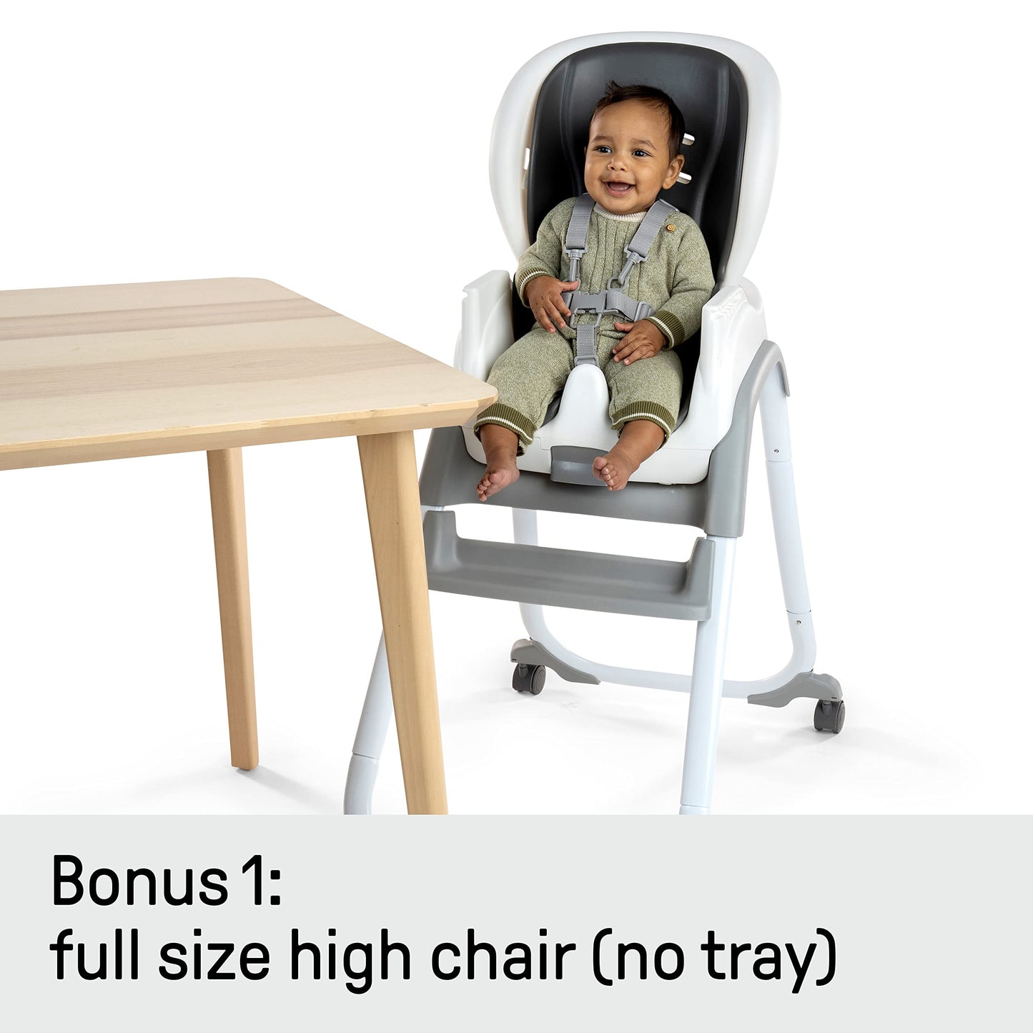 Ingenuity SmartClean Trio Elite 3-in-1 Convertible Baby High Chair, Toddler Chair, and Dining Booster Seat-Slate 🍁 All In One Marketplace Canada