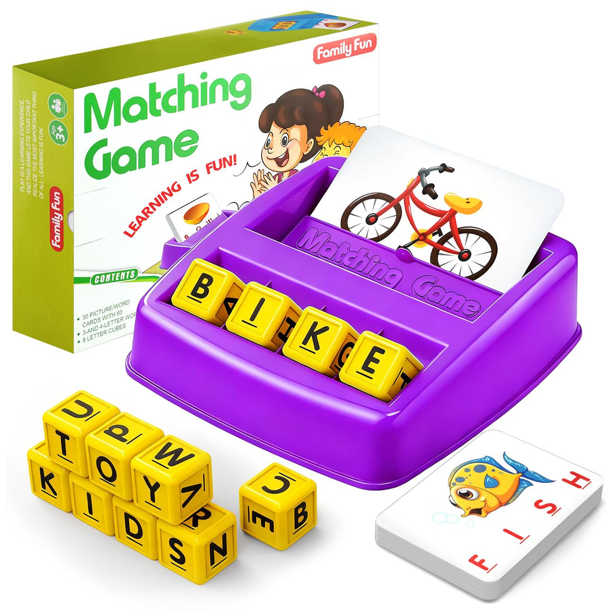 HahaGift Toddler Girl Toys Age 3 4 5 6 7，Matching Letter Game Preschool Learning Educational Toys for Kids 3-8 Year Old Boys Girls, Best Christmas Birthday Toy Gift for 3 4 5 Years Old Kindergartener 🍁 All In One Marketplace Canada