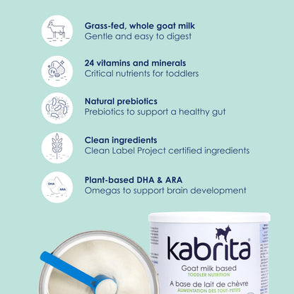 Kabrita Goat Milk Toddler Formula - Ages 12-36 Months - Vitamin D, Iron & DHA - 800g
