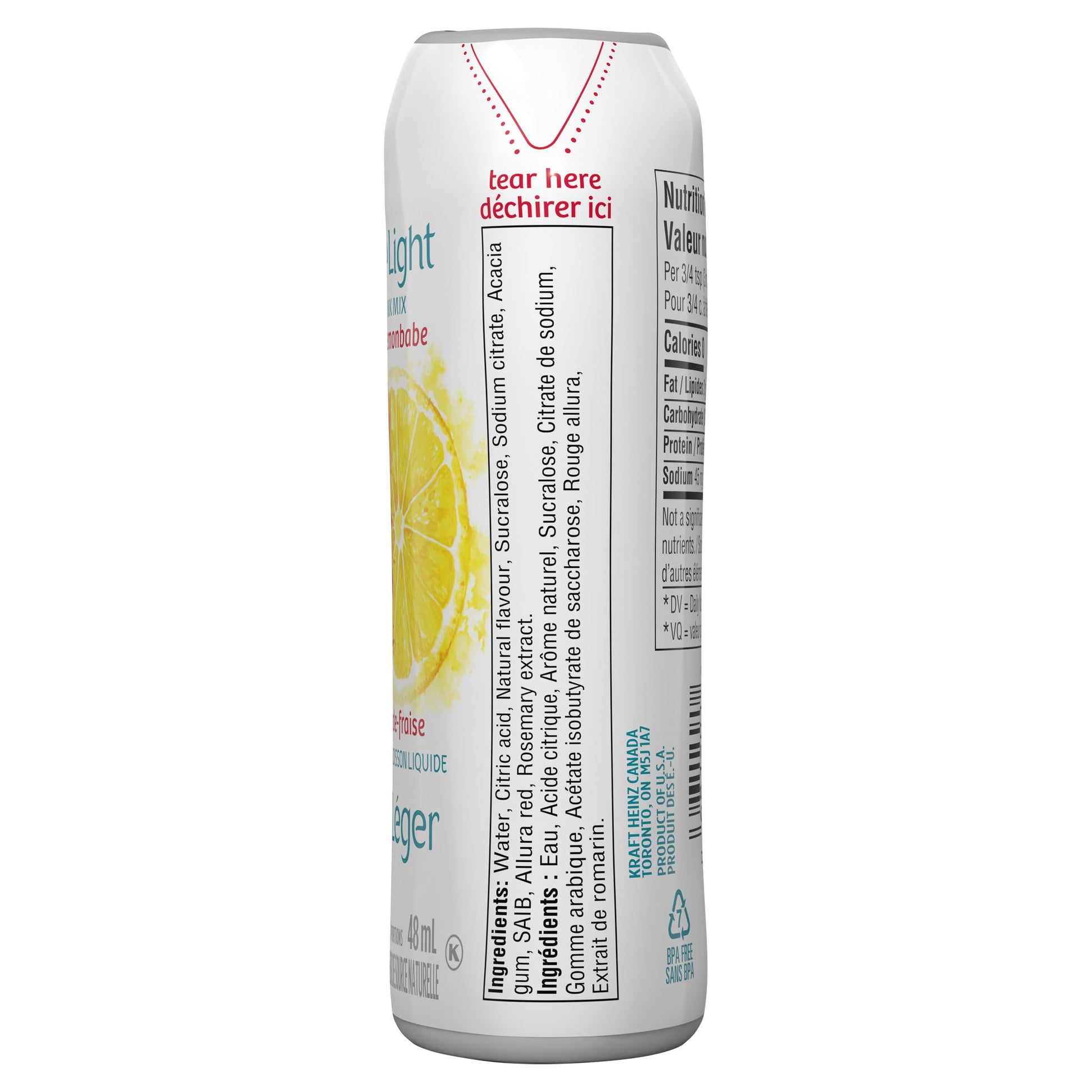 Crystal Light Strawberry Lemonbabe Liquid Drink Mix, 48 mL Bottle (Pack of 12) Crystal Light