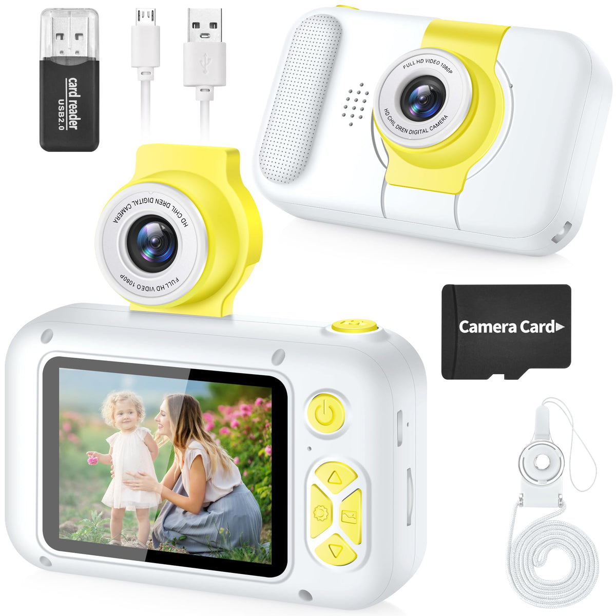ARNSSIEN Kids Camera with Video,180°Flip Lens,2.4" Selfie Camera for Kids 🍁 All In One Marketplace Canada