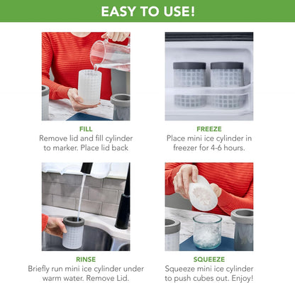 Tovolo Mini Ice Cylinder- Squeeze & Release- Set of 2, 1000422 Tovolo