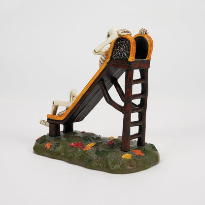 Department 56 Village Collection Accessories Halloween Slippery Little Devil Skeleton Slide Figurine, 4 Inch, Multicolor