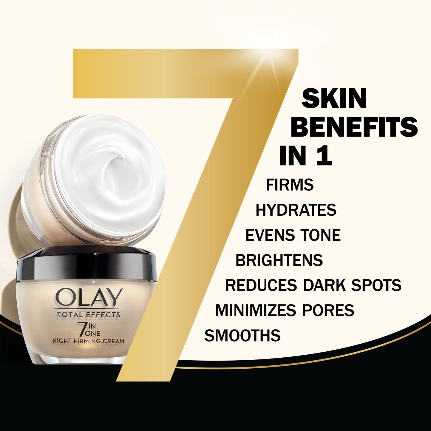Olay Total Effects 7-In-One Daily Night Firming Face Cream, Face Moisturizer with Vitamin B3, Niacinamide, 50 mL - Available at All In One Marketplace Canada
