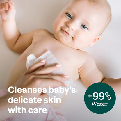 ATTITUDE Baby Water Wipes, EWG Verified, Safe for Newborns, Unscented & Fragrance-Free, 99% Water, Gentle & Hypoallergenic, Vegan & Dermatologically Tested, Travel Pack with Hard Lid, 72 Count (Pack of 3)