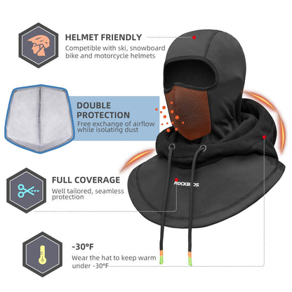 ROCKBROS Ski Mask Thermal Fleece Balaclava for Cold Weather Winter Black 🍁 All In One Marketplace Canada